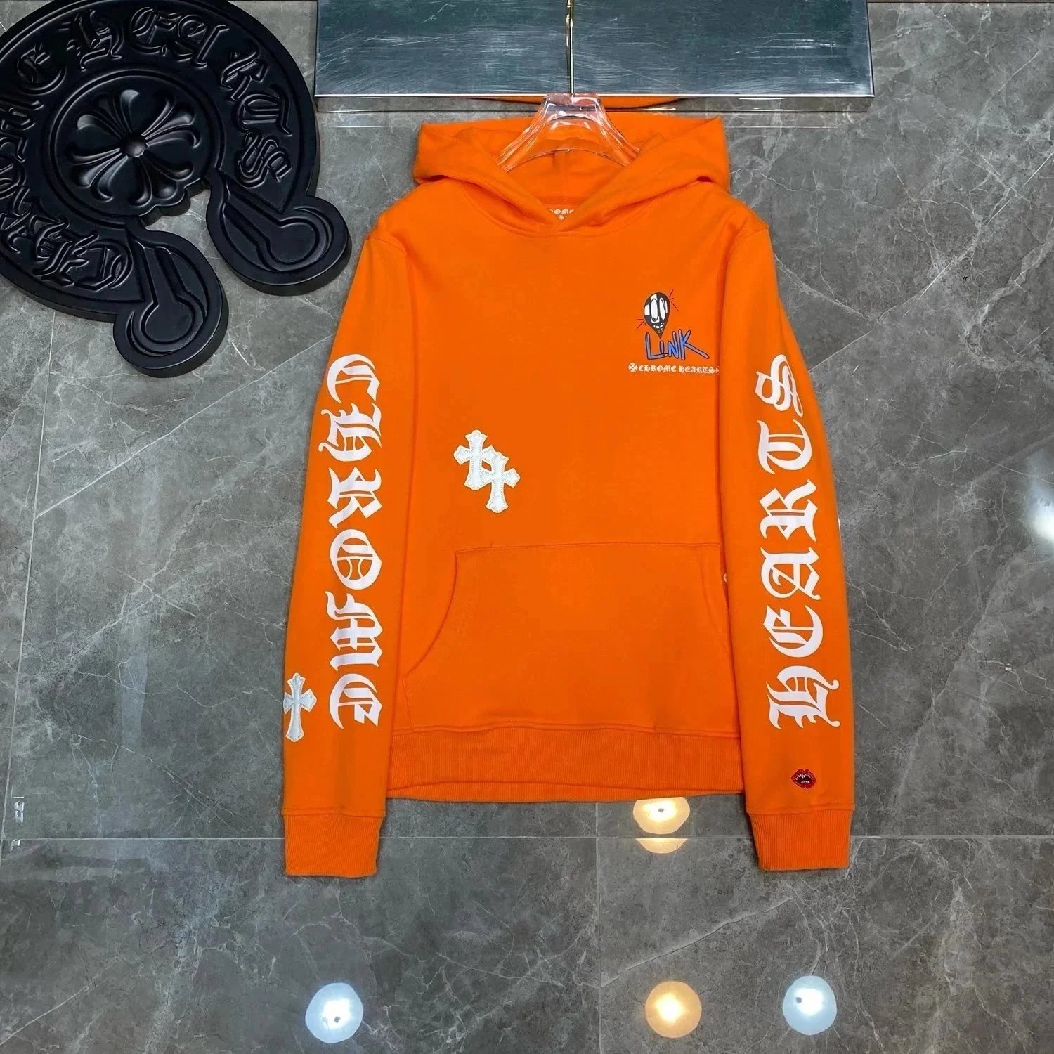 Chrome Hearts Hoodies & Sweatshirts Horseshoe Logo Graphic — 10*Top quality