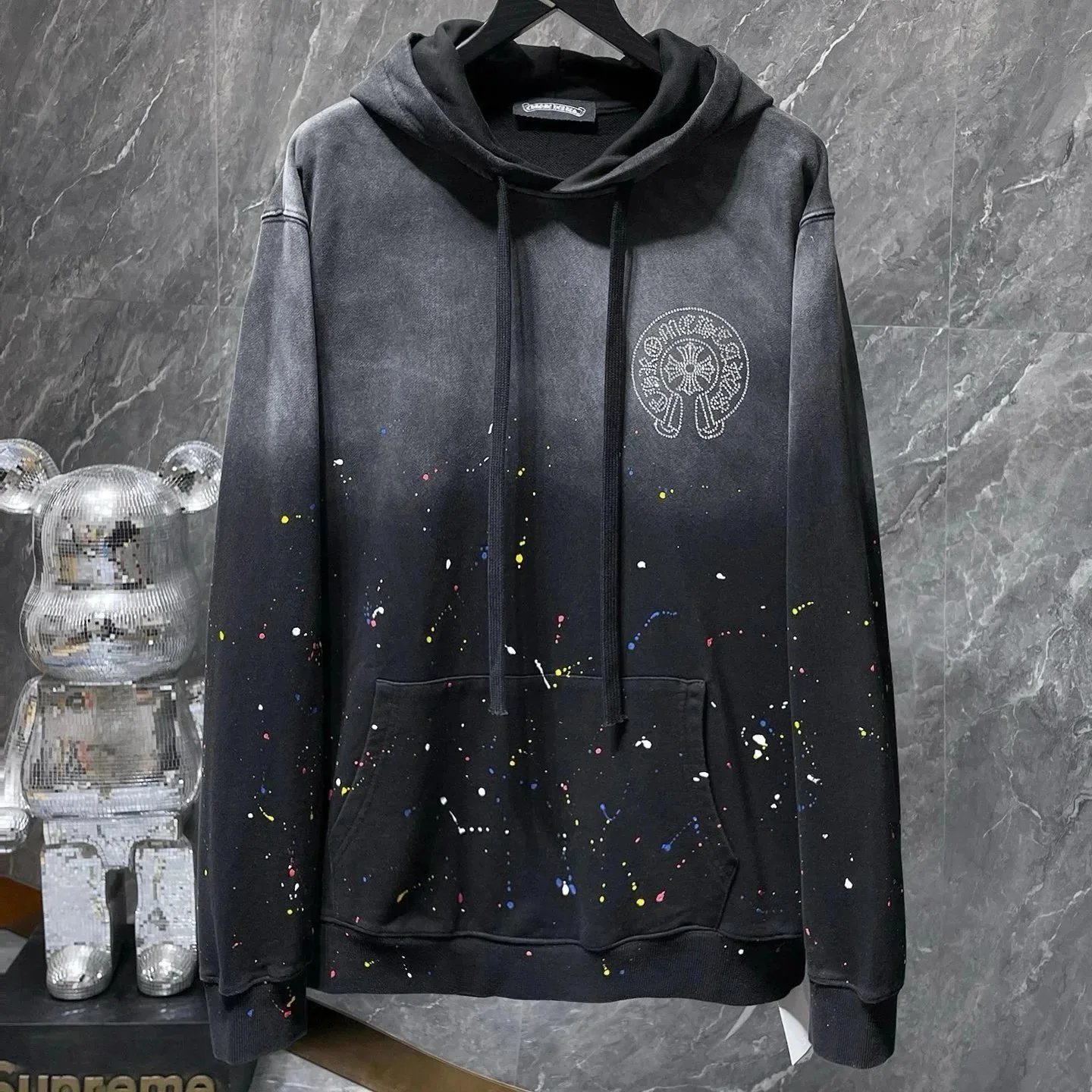 Chrome Hearts Hoodies & Sweatshirts Horseshoe Logo Graphic — 16*Top quality