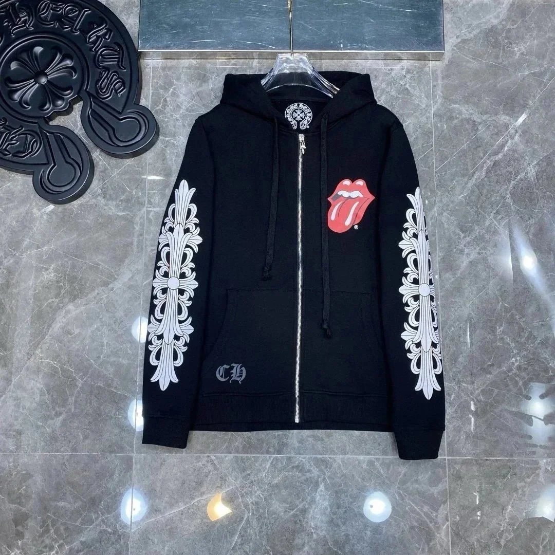 Chrome Hearts Hoodies & Sweatshirts Horseshoe Logo Graphic — 20*Top quality