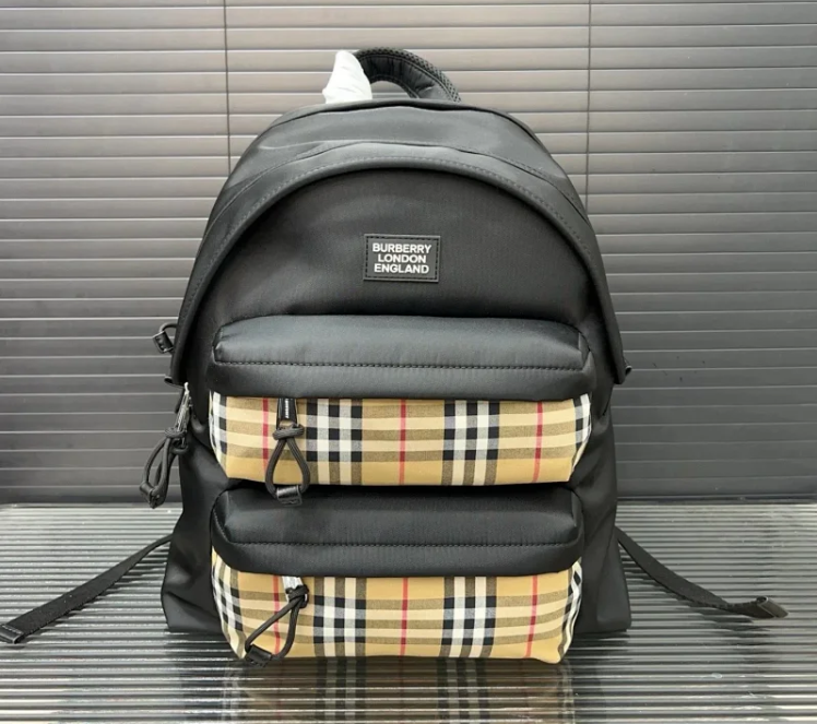 Burberry Crossbody Bags Check-pattern zip bag — Top Quality backpack 7