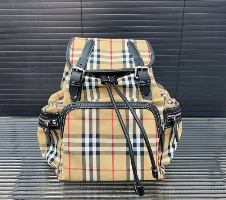 Burberry Crossbody Bags Check-pattern zip bag — Top Quality backpack 10