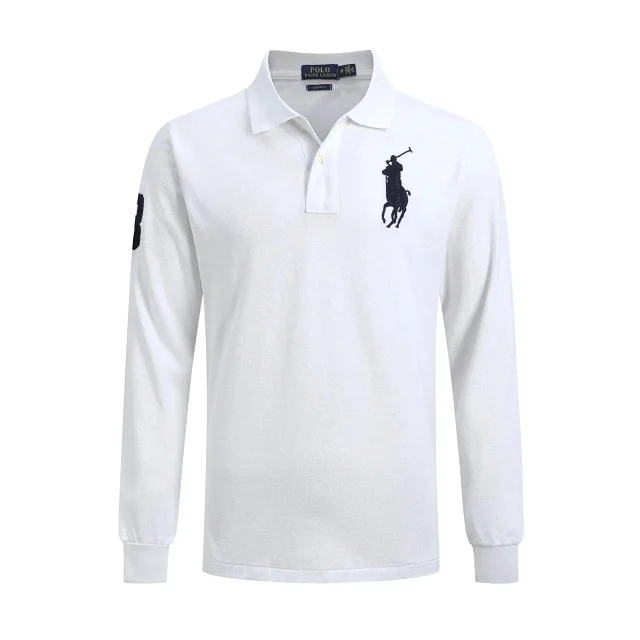 Polo Ralph Lauren Shirts Custom Fit long-sleeve shirt with Big Pony embroidery product detail image 3