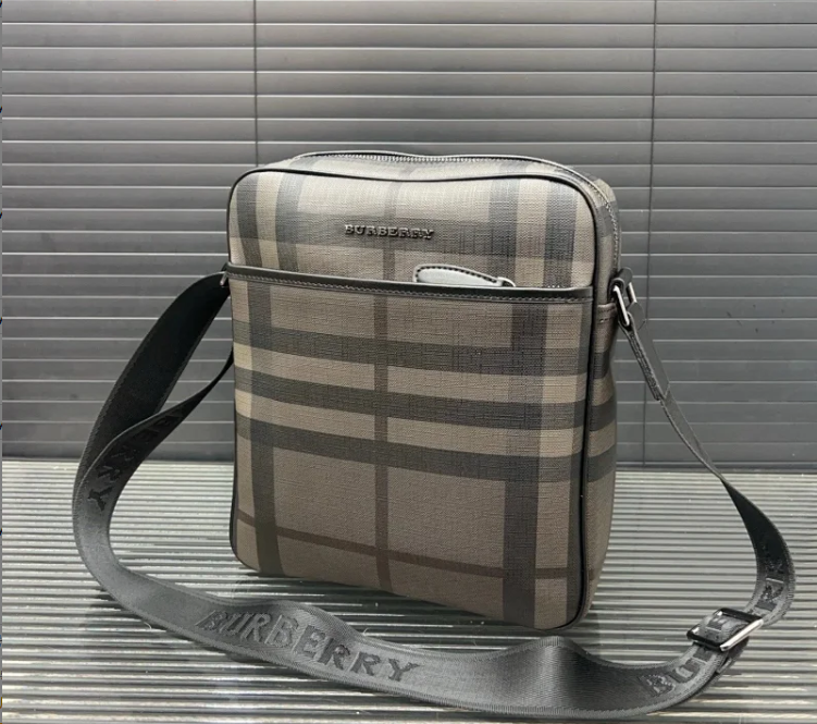 Burberry Crossbody Bags Check-pattern zip bag — Top Quality 9