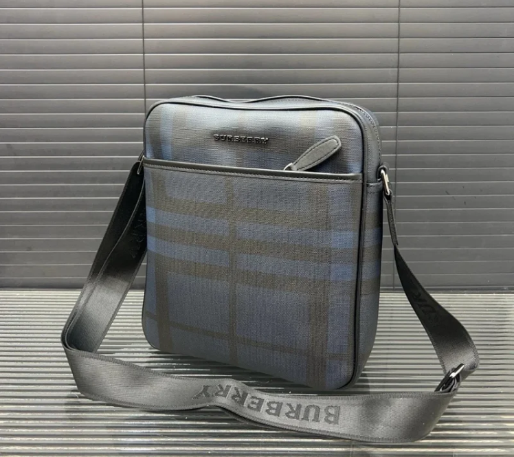 Burberry Crossbody Bags Check-pattern zip bag — Top Quality 8