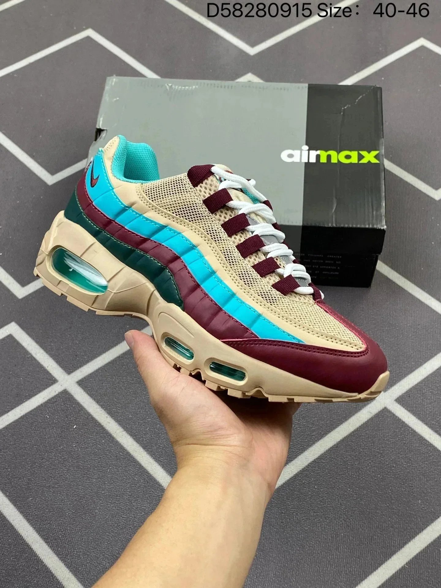 95 Air Cushion Blue Red Yellow