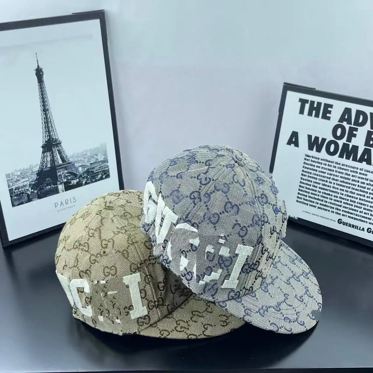 All-Over G Letter Print Baseball Cap Unisex Casual Sun Hat