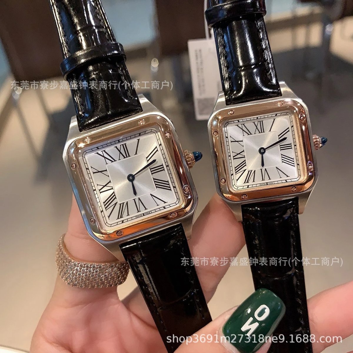 Square Quartz Wristwatch, Couple Style