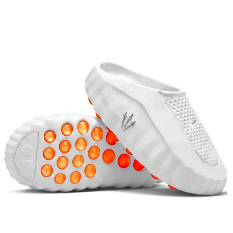 White with Orange Sole