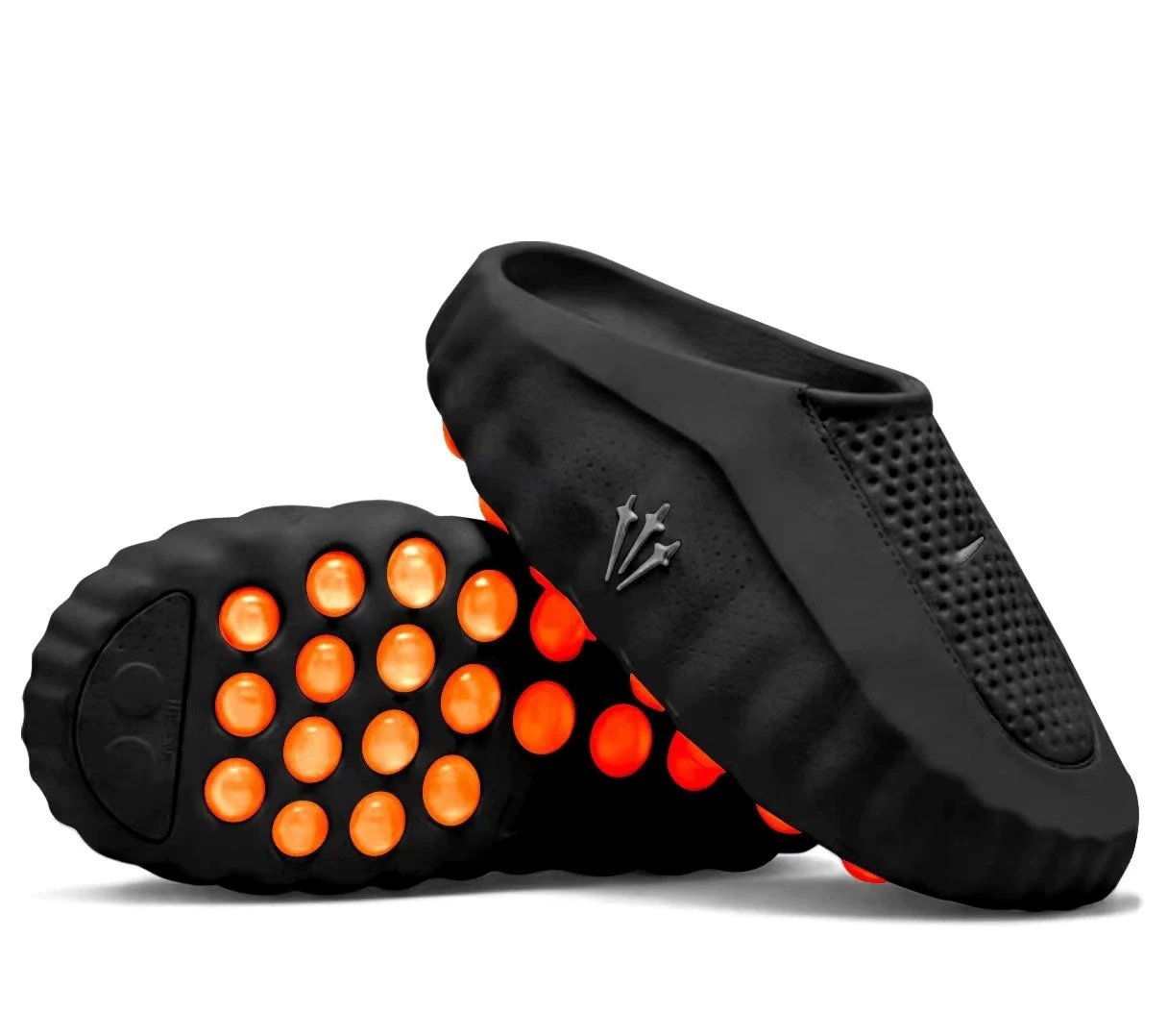 Black with Orange Sole