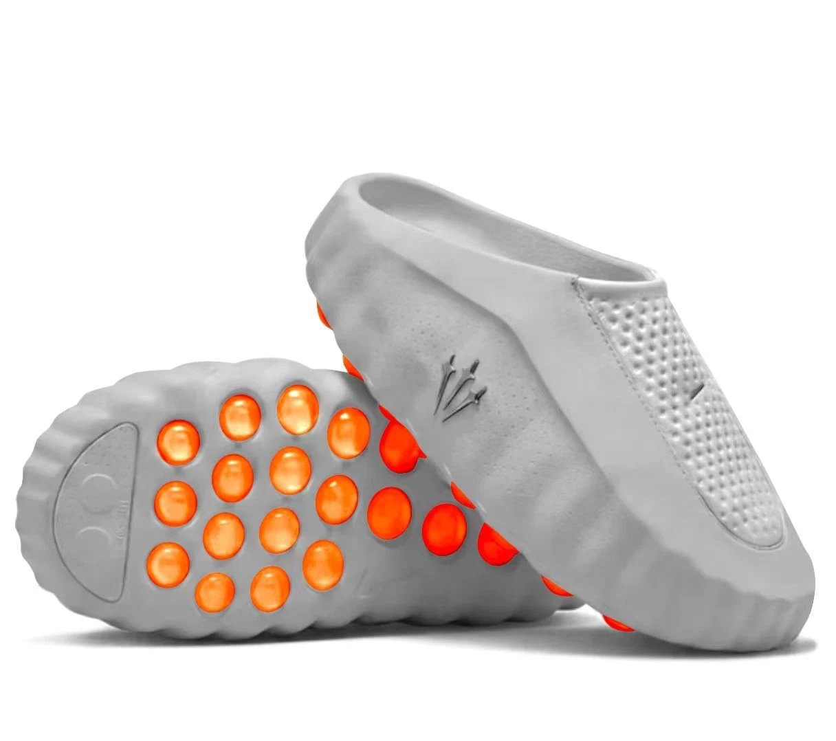 Grey with Orange Sole