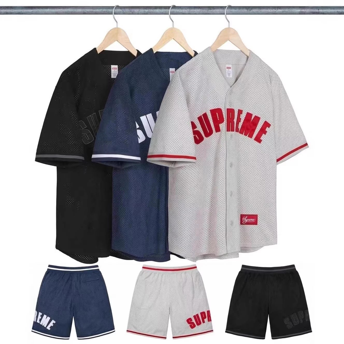 Sup Quick-drying mesh sports casual jersey ULTRASUEDE MESH BASEBALL JERSEY