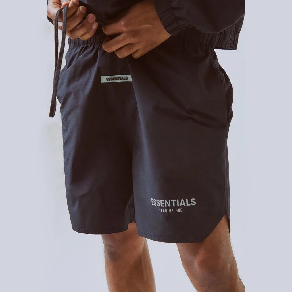 Summer thin nylon shorts, reflective, unisex, couple's five-point pants, streetwear brand