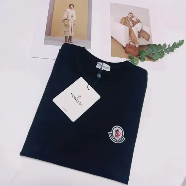 Moncler Logo Patch Black T-Shirt - 1