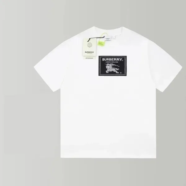 Burberry Equestrian Knight Patch T-Shirt White - 1