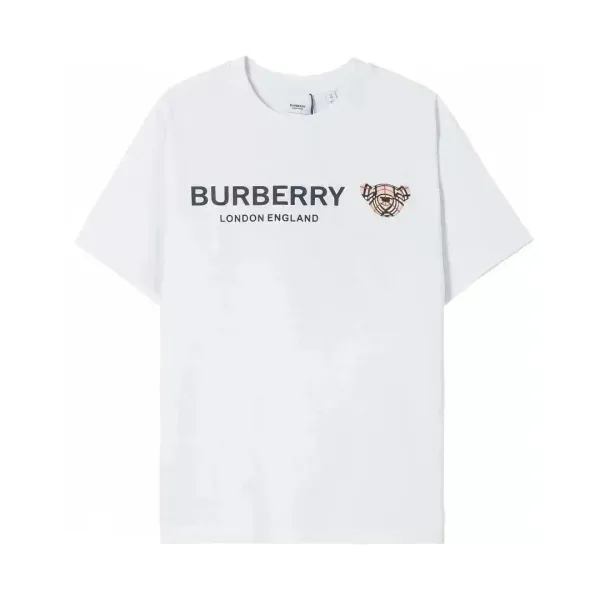 Burberry Thomas Bear Logo Print White T-Shirt - 1
