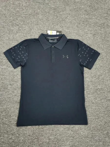 Under Armour HeatGear Polo Navy with Sublimated Logo Sleeves - 1