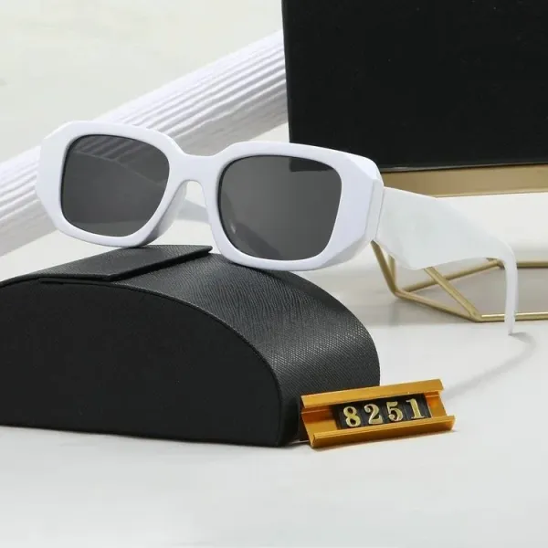 Prada Square Frame White Acetate Sunglasses - 1