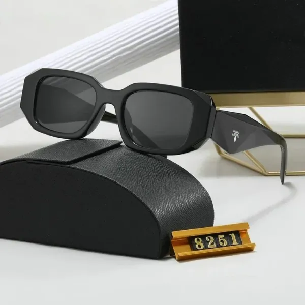Prada Square Frame White and Black Sunglasses - 3