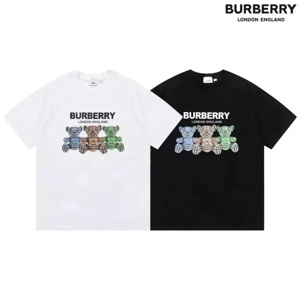 Burberry Thomas Bear Graphic T-Shirt White and Black - 1