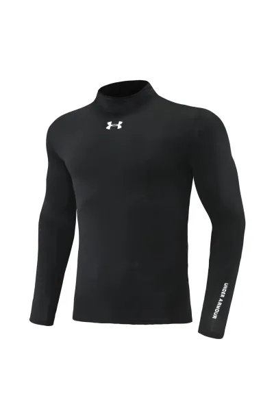 Under Armour HeatGear Mock Neck Black Base-Layer - 1