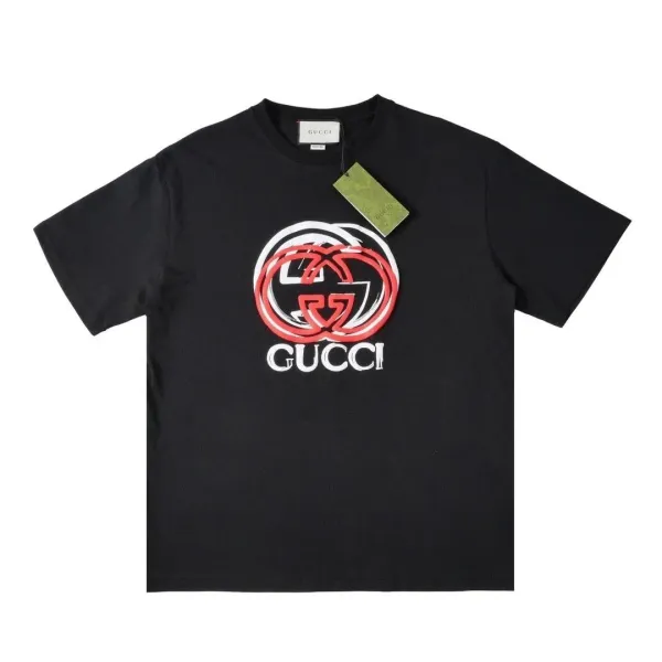 Gucci Distorted Logo Print White T-Shirt - 9