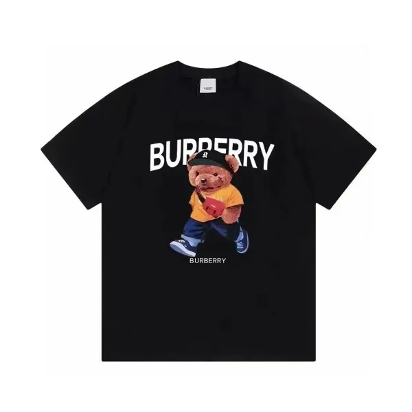 Burberry Thomas Bear Graphic Print Black T-Shirt - 1