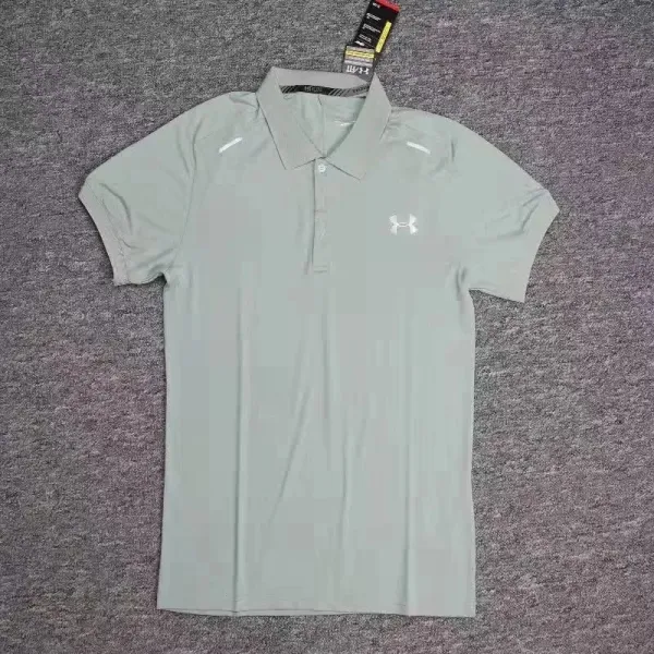 Under Armour HeatGear Light Gray Polo - 1
