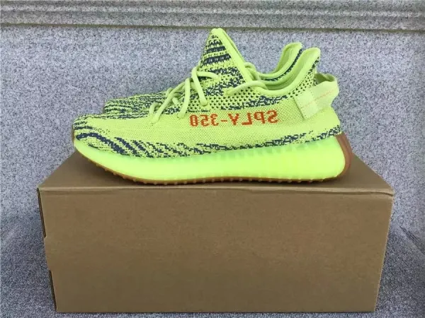 Adidas Yeezy Boost 350 V2 Zebra Neon Yellow Sneakers - 1