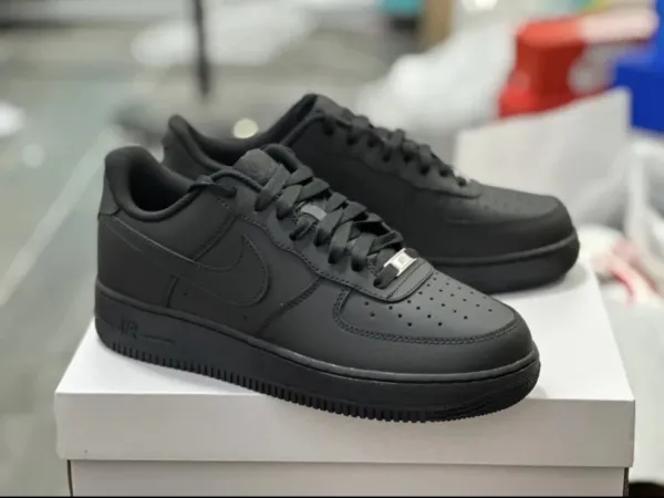 Nike Air Force 1 Low Triple Black Sneakers - 1