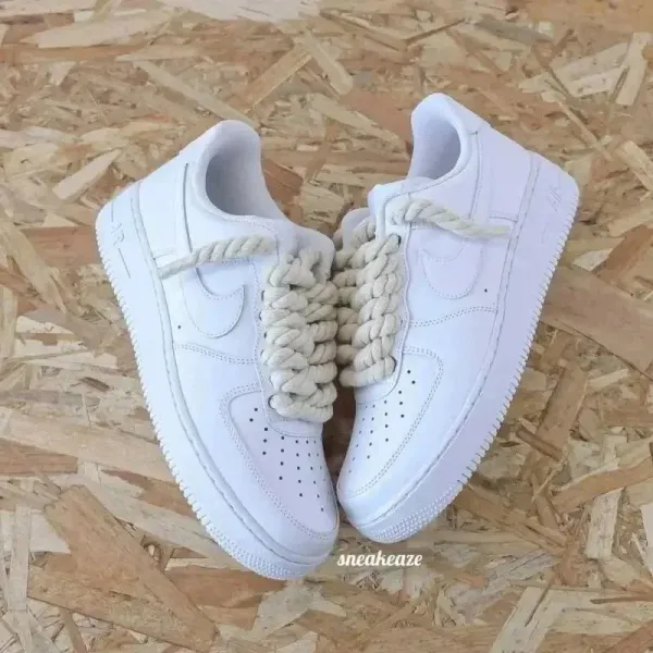 Off-White x Nike Air Force 1 Low Volt Neon Yellow Sneakers - 4