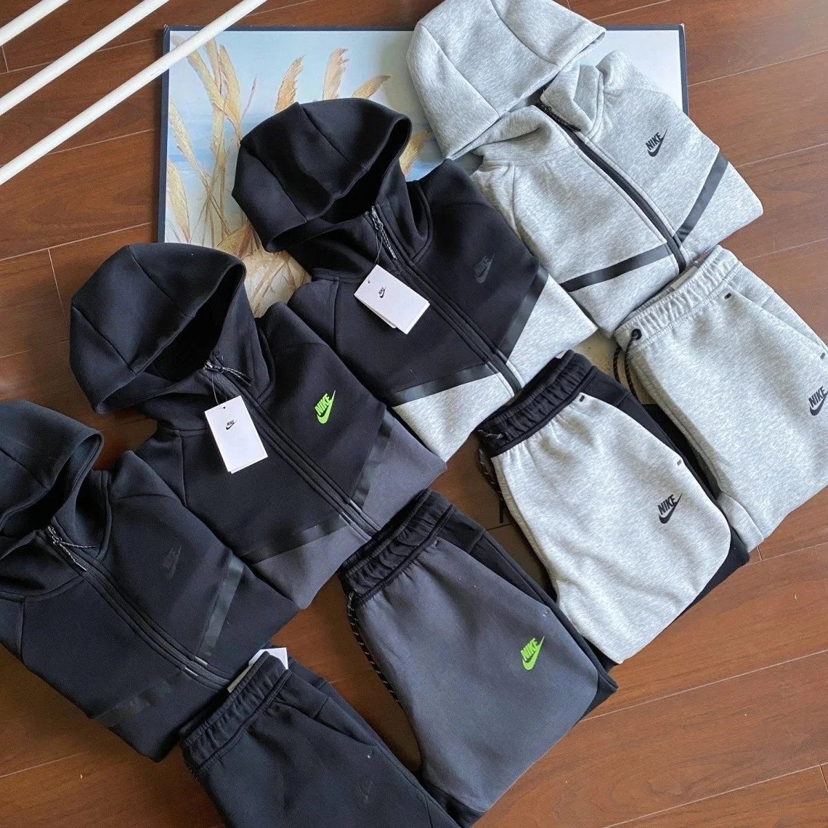 Tech Fleece Clothing High Quality NK Jacket, Spring and Autumn Casual Sports Knitted Windrunner Hooded cardigan