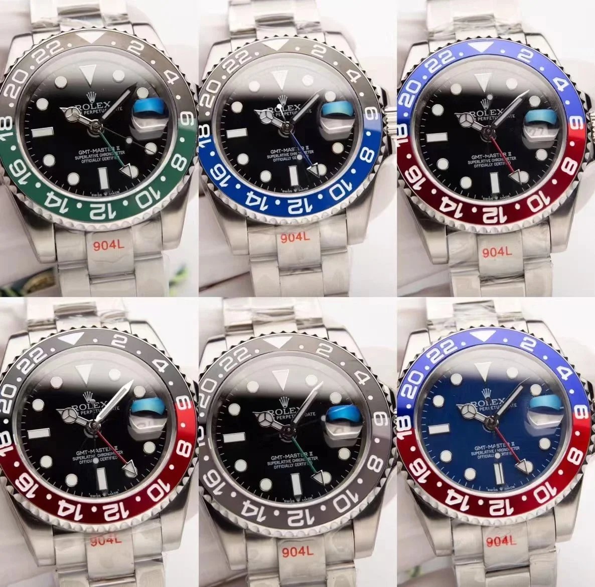 [Special Offer] Rolex Watch GMT Greenwich 40mm Gift Wansheng's Night Light Calendar Huaqiangbei Watch Men's Watch Business Watch Luxury Labor Watch Men's Mechanical Watch Men's Waterproof Coke Ring Steel Belt Watch