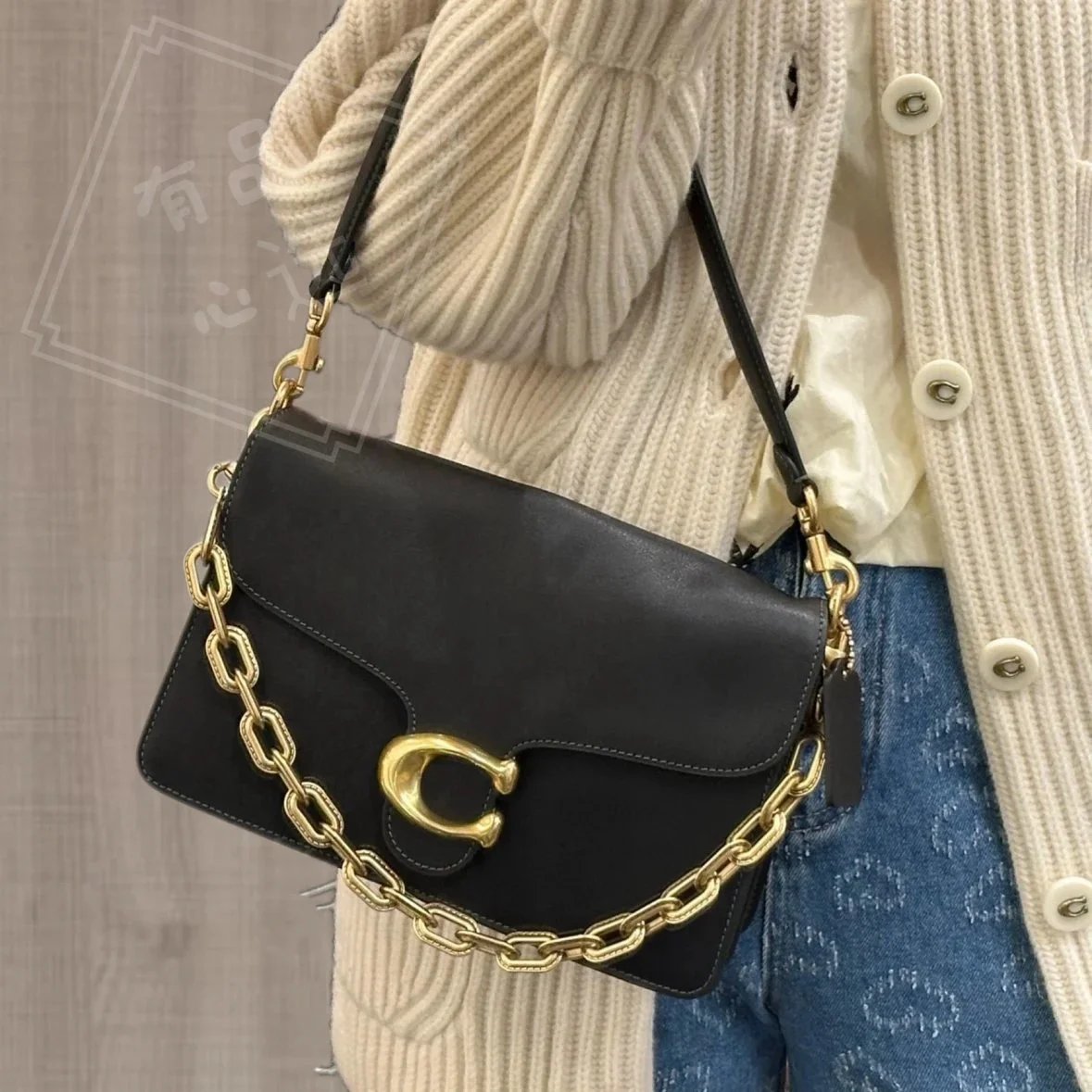 Single shoulder crossbody chain handbag, women's handbag, armpit bag