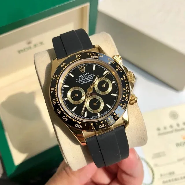 Rolex Watches Daytona chronograph with tachymeter bezel and rubber strap product detail image 4