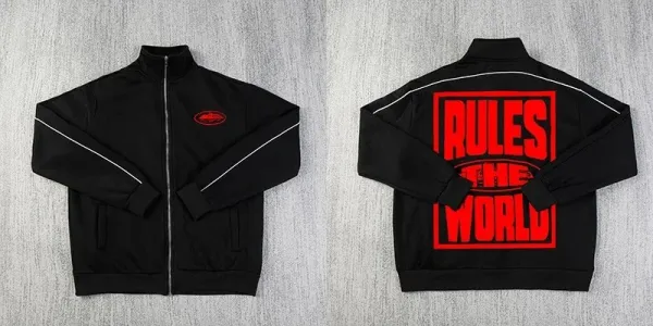 Supreme x Unknown Brand Rules The World Track Jacket Black - 1