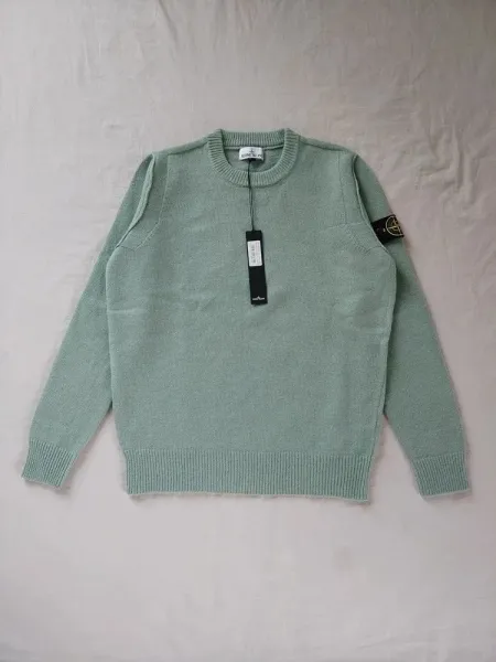 Stone Island Crew Neck Knit Sweater Mint Green - 1