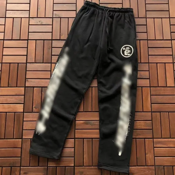Off-White x Virgil Abloh 'Flame Logo' Black Sweatpants - 1