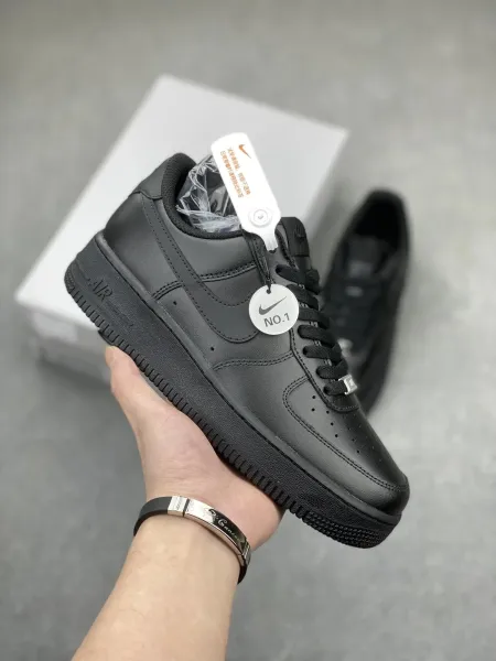 Nike Air Force 1 Low Triple Black Sneakers - 1