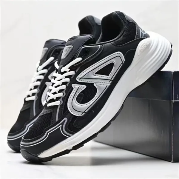 Dior B23 Low Black and White Chunky Sneakers - 1