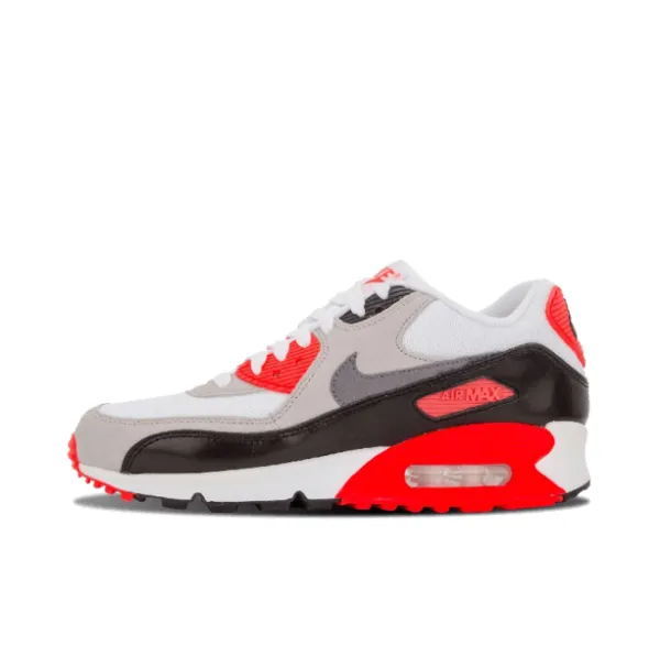 Nike Air Max 90 White/Red/Black Running Shoes - 1