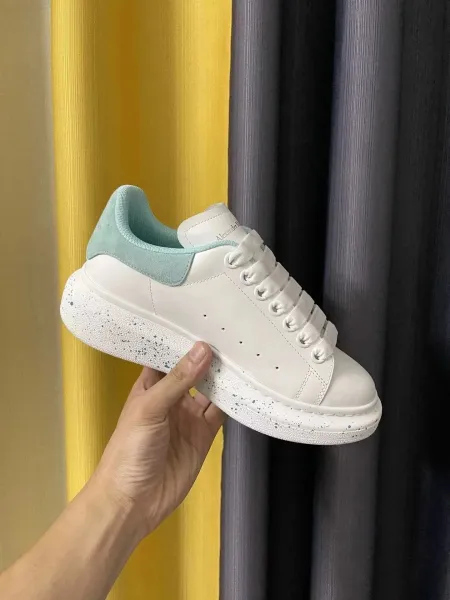 Alexander McQueen Oversized Sneakers Mint Green and White Chunky Sneakers - 1
