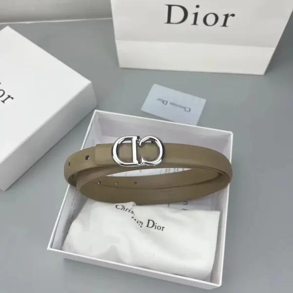 Dior CD Belt Beige Leather Belt - 1