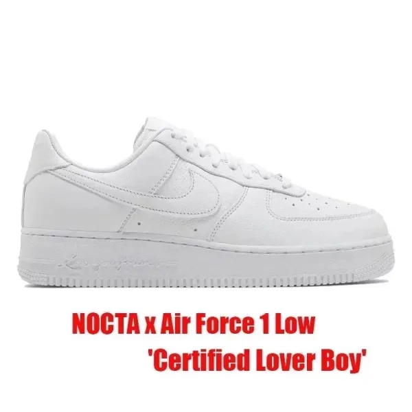 NOCTA x Nike Air Force 1 Low 'Certified Lover Boy' White Sneakers - 1