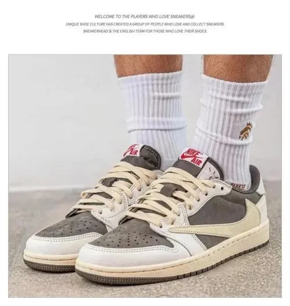 Nike x Travis Scott Air Jordan 1 Low OG 'Cactus Jack' Multicolor Sneakers - 6