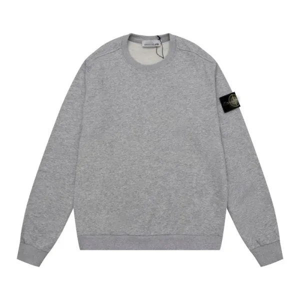 Stone Island Crew Neck Knit Sweater Light Blue - 6