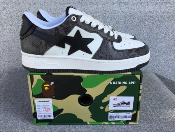 A Bathing Ape x Nike Air Force 1 Low White Sneakers - 4