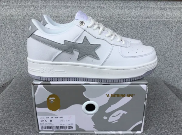 A Bathing Ape x Nike Air Force 1 Low White Sneakers - 7