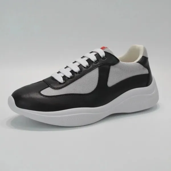 Prada Linea Rossa Nylon and Leather Sneakers Black - 4