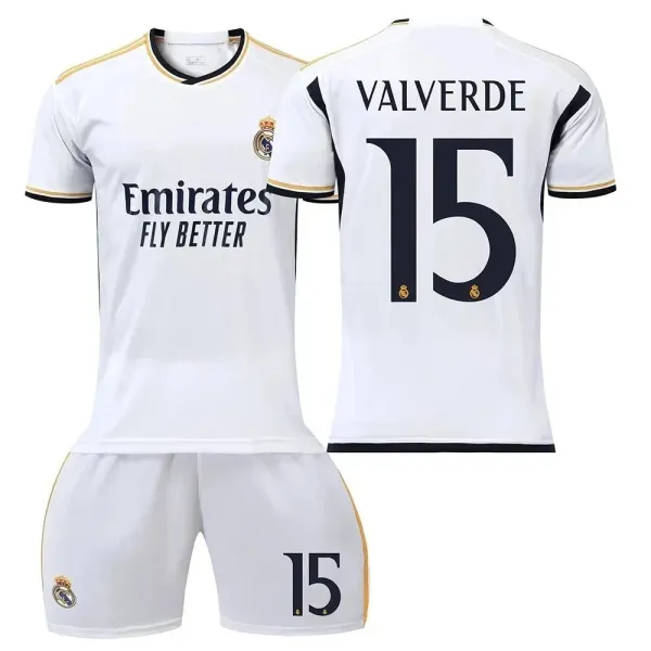 Real Madrid 2023-24 Home Jersey and Shorts Set White - 1