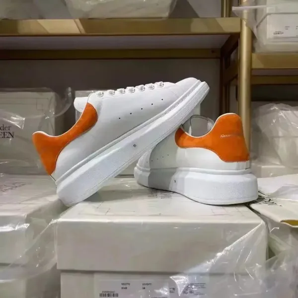 Alexander McQueen Oversized Sneakers White Orange Chunky Sneakers - 1